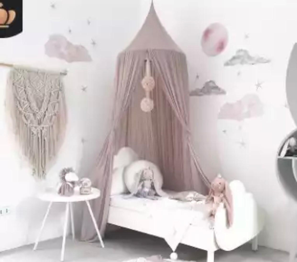Dosel Infantil para cuna/cama rosa empolvado - Baby & Kids Deco